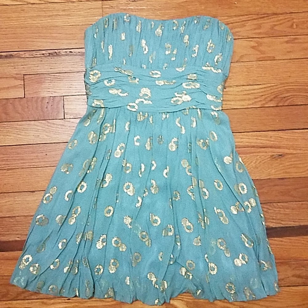 Mint and Gold Dress